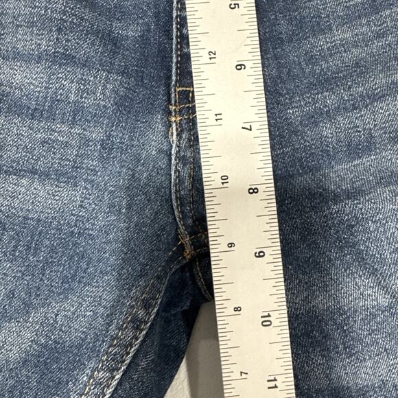 KanCan Women's Distressed Mid Rise Skinny Jeans Size 26 Denim Raw Hem Destroyed - Picture 11 of 15